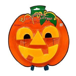Vintage Halloween Instant Jack O Lantern Pumpkin NOS New Old Stock Plastic Eyes